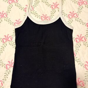 TNA Black Tank Top with White Trim
